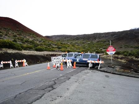 road closed Mauna Kea