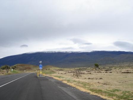 Saddle Road at the turnoff to visitors center